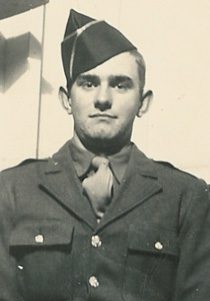 Vintage military portrait of young man