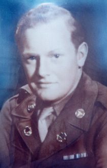 Vintage portrait of soldier wearing uniform