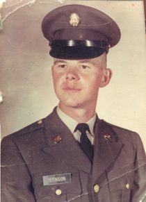 Young man in vintage U.S. Army uniform