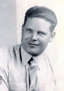 Vintage black-and-white portrait of a young serviceman