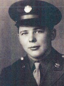 Young soldier in vintage military uniform