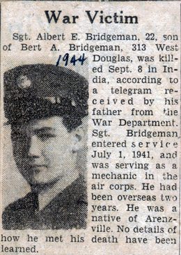 Vintage newspaper clipping: WWII soldier portrait