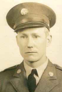 Vintage sepia portrait of man in uniform