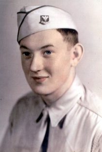 Portrait of a young serviceman in uniform