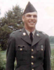 Smiling soldier in dress uniform outdoors