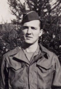 Black-and-white soldier in military jacket and cap