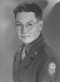 Portrait of young serviceman in WWII uniform